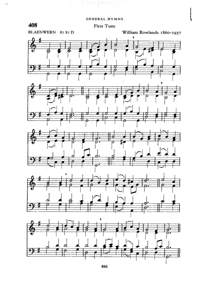 The New English Hymnal page 867