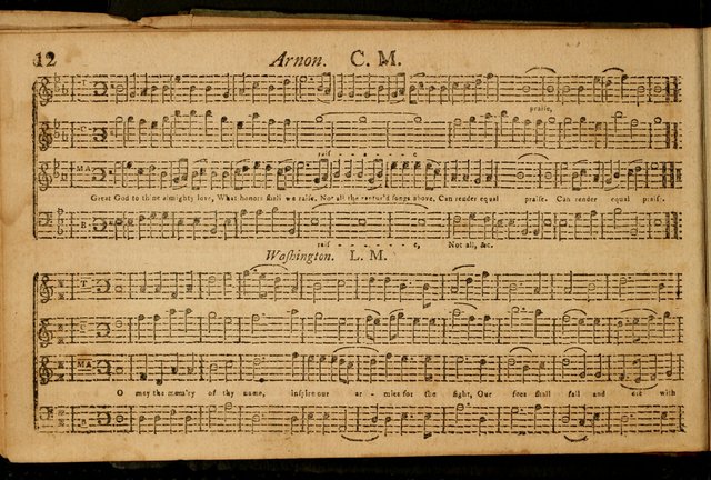 New England harmony: containing, a variety of Psalm tunes, in three and four parts, adapted to all metres ; also, a number of set pieces, of several verses each, together with a number of anthems page 17