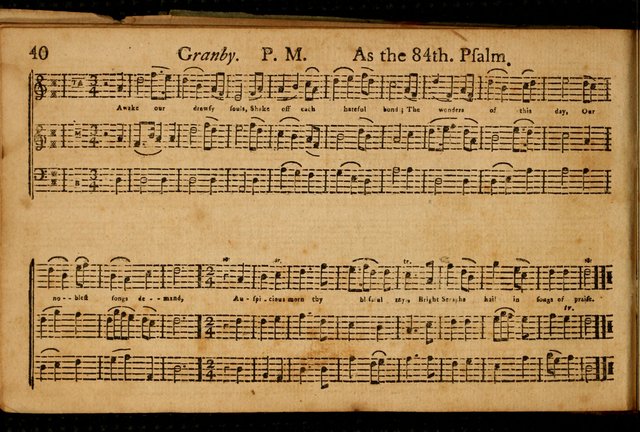 New England harmony: containing, a variety of Psalm tunes, in three and four parts, adapted to all metres ; also, a number of set pieces, of several verses each, together with a number of anthems page 45