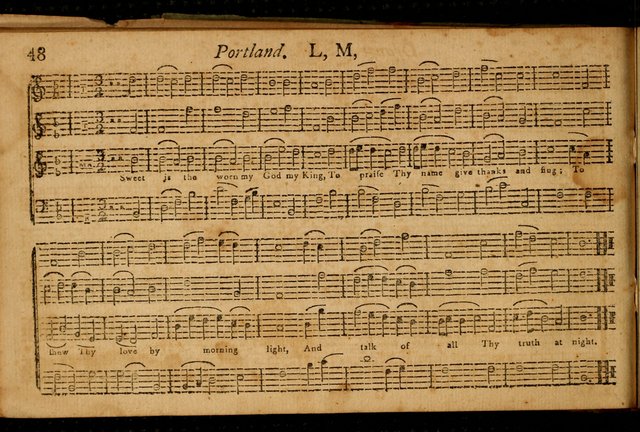 New England harmony: containing, a variety of Psalm tunes, in three and four parts, adapted to all metres ; also, a number of set pieces, of several verses each, together with a number of anthems page 53