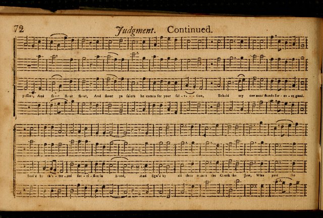 New England harmony: containing, a variety of Psalm tunes, in three and four parts, adapted to all metres ; also, a number of set pieces, of several verses each, together with a number of anthems page 77