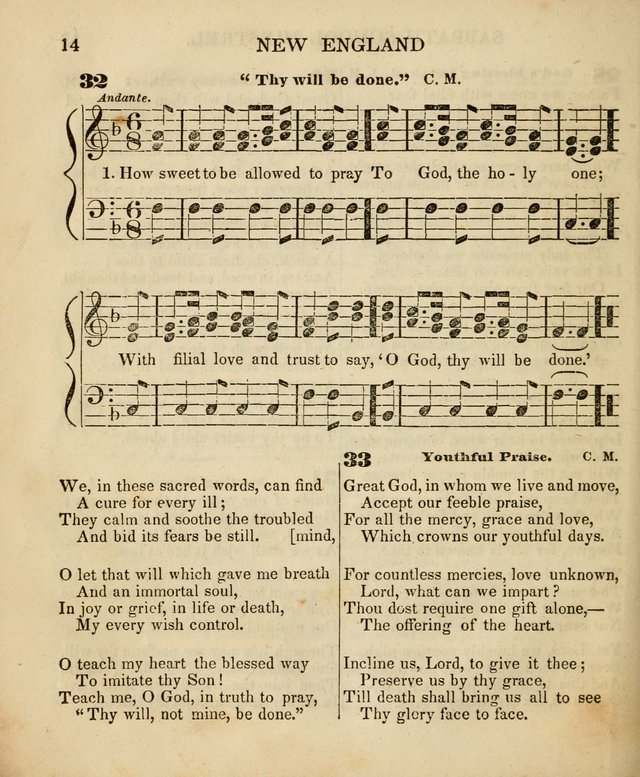 The New England Sabbath School Minstrel: a collection of music and hymns adapted to sabbath schools, families, and social meetings page 16
