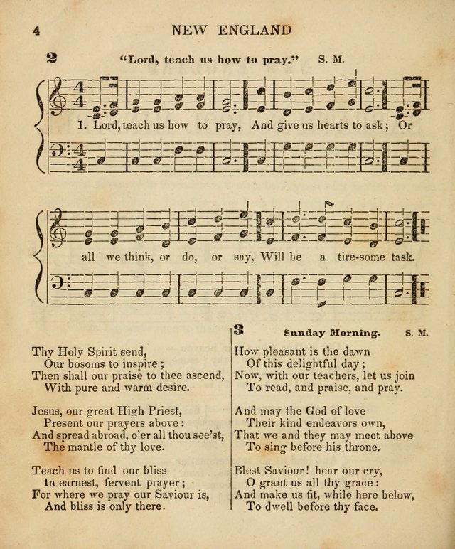 The New England Sabbath School Minstrel: a collection of music and hymns adapted to sabbath schools, families, and social meetings page 4