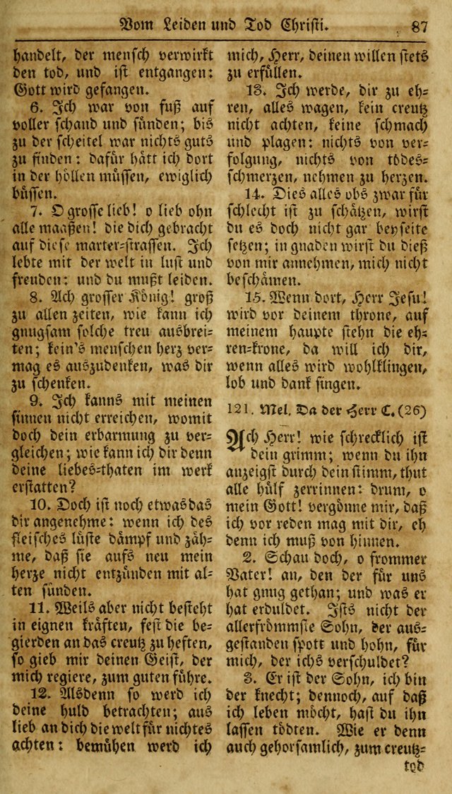 Neueingerichtetes Gesang-Buch, enthaltend eine Sammlung (mehrentheils alter) erbaulicher Lieder,  nach den Hauptstücken der christlichen Lehre und Glaubens eingetheilet page 105