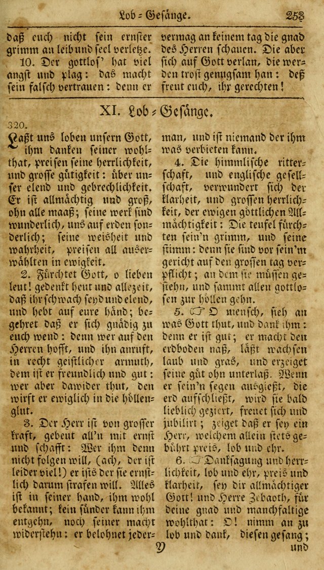 Neueingerichtetes Gesang-Buch, enthaltend eine Sammlung (mehrentheils alter) erbaulicher Lieder,  nach den Hauptstücken der christlichen Lehre und Glaubens eingetheilet page 271