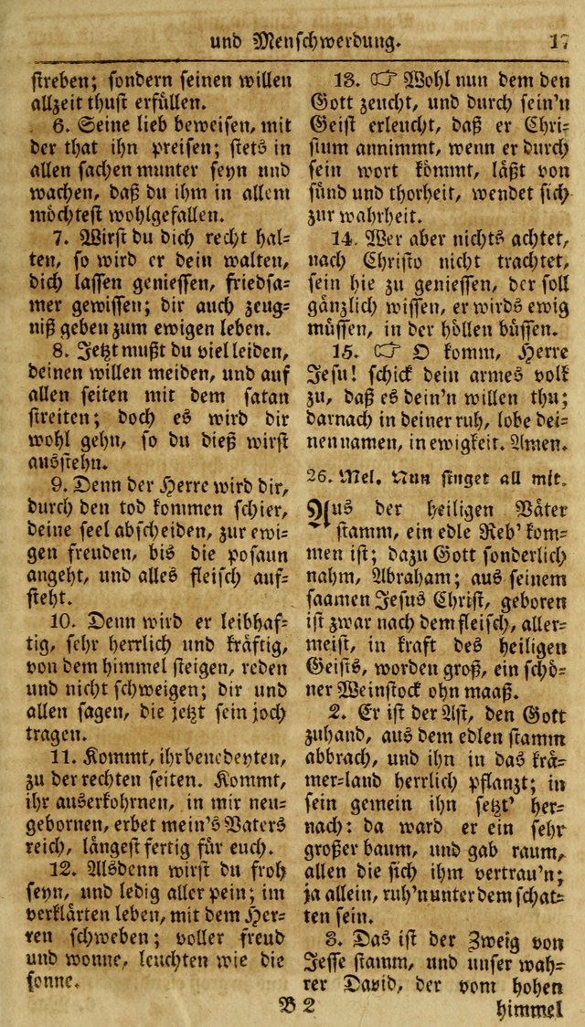 Neueingerichtetes Gesang-Buch, enthaltend eine Sammlung (mehrentheils alter) erbaulicher Lieder,  nach den Hauptstücken der christlichen Lehre und Glaubens eingetheilet page 35