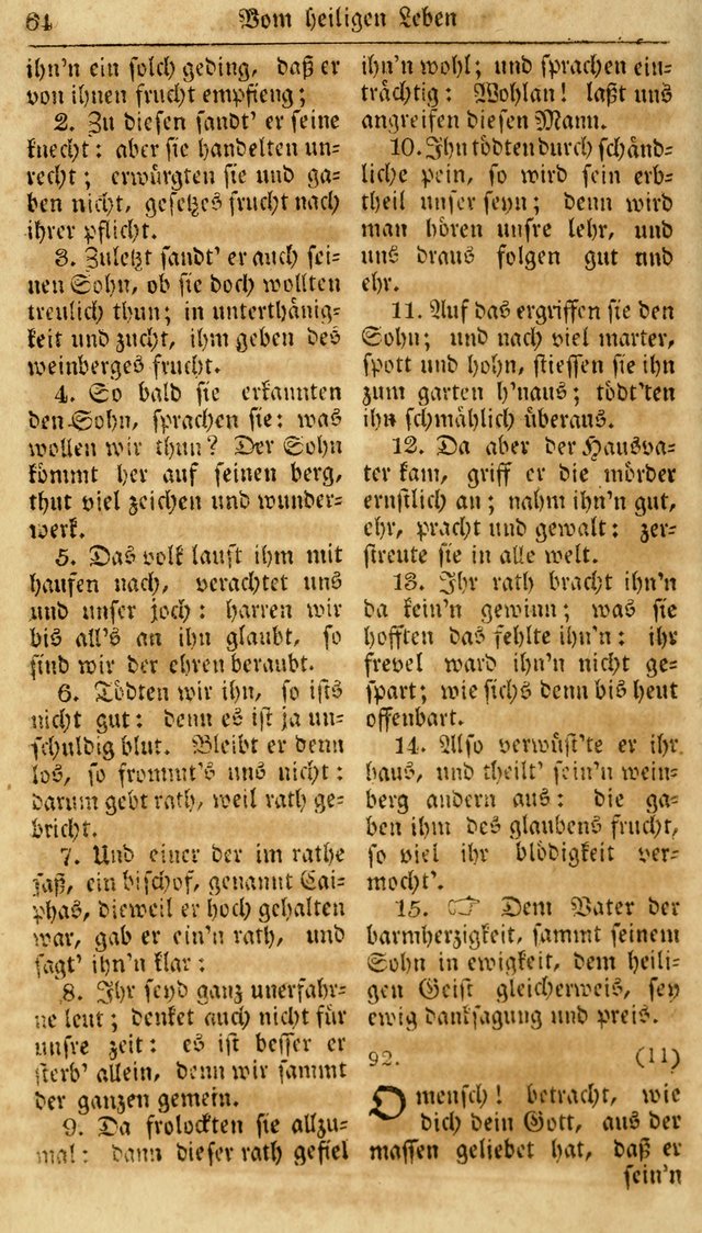 Neueingerichtetes Gesang-Buch, enthaltend eine Sammlung (mehrentheils alter) erbaulicher Lieder,  nach den Hauptstücken der christlichen Lehre und Glaubens eingetheilet page 82