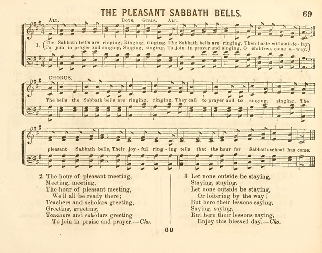 The New Golden Chain of Sabbath School Melodies: containing every piece (music and words) of the golden chain, with abot third additional page 69