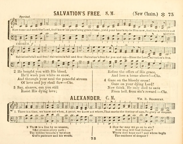 The New Golden Chain of Sabbath School Melodies: containing every piece (music and words) of the golden chain, with abot third additional page 75