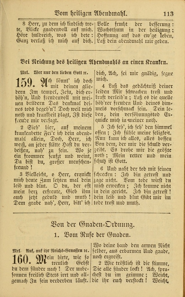 Neuestes Gemeinschaftliches Gesangbuch: zum gotttesdienstlichen Gebrauch der Lutherischen und Reformierten Gemeinden in Nord-Amerika: eine sammlung von 652 liedern mit dem dazu gehörigen anhang... page 115