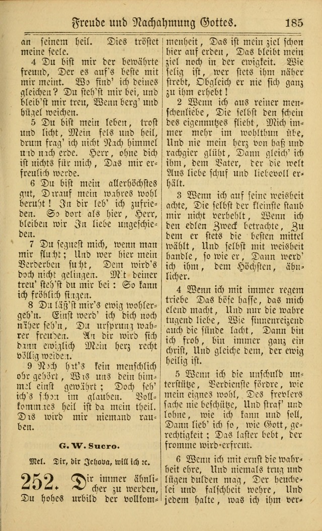 Neuestes Gemeinschaftliches Gesangbuch: zum gotttesdienstlichen Gebrauch der Lutherischen und Reformierten Gemeinden in Nord-Amerika: eine sammlung von 652 liedern mit dem dazu gehörigen anhang... page 187