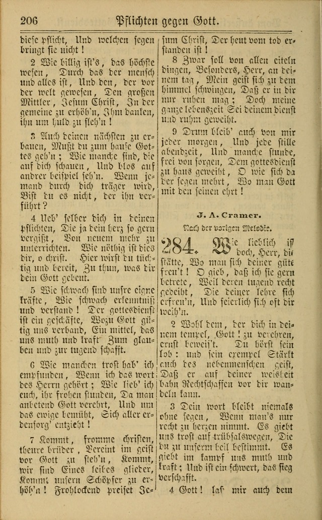 Neuestes Gemeinschaftliches Gesangbuch: zum gotttesdienstlichen Gebrauch der Lutherischen und Reformierten Gemeinden in Nord-Amerika: eine sammlung von 652 liedern mit dem dazu gehörigen anhang... page 208