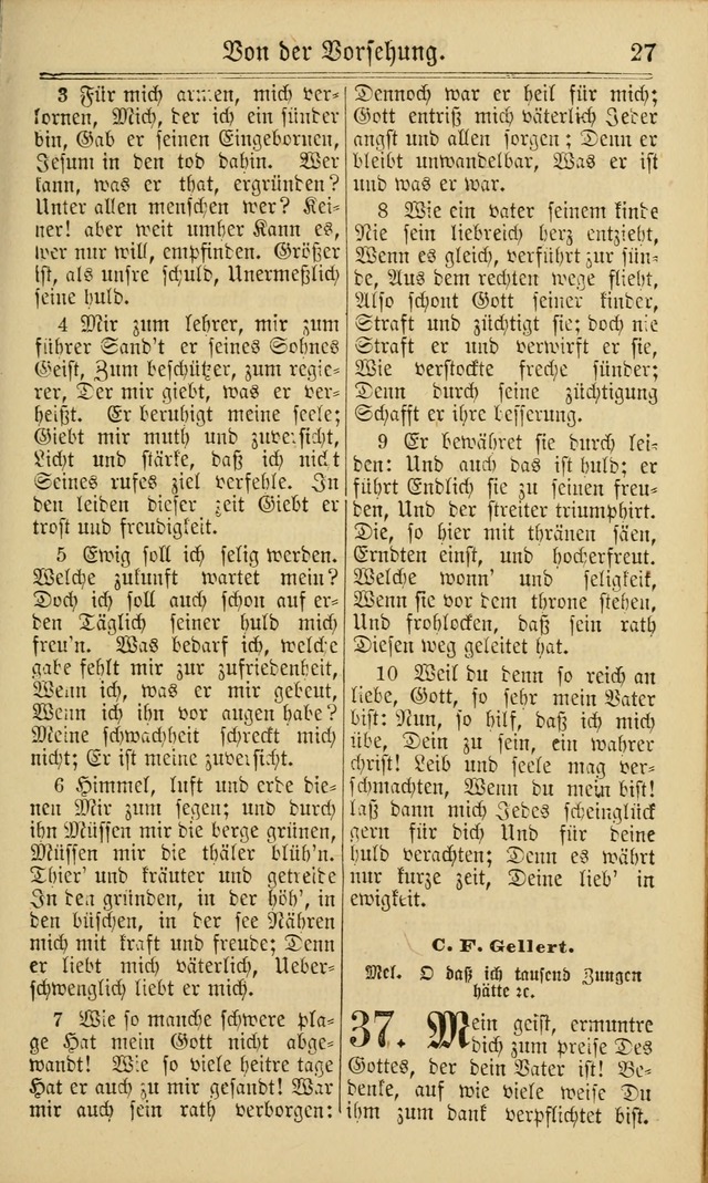 Neuestes Gemeinschaftliches Gesangbuch: zum gotttesdienstlichen Gebrauch der Lutherischen und Reformierten Gemeinden in Nord-Amerika: eine sammlung von 652 liedern mit dem dazu gehörigen anhang... page 27