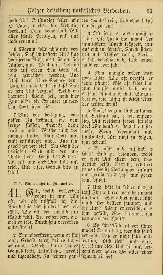 Neuestes Gemeinschaftliches Gesangbuch: zum gotttesdienstlichen Gebrauch der Lutherischen und Reformierten Gemeinden in Nord-Amerika: eine sammlung von 652 liedern mit dem dazu gehörigen anhang... page 31