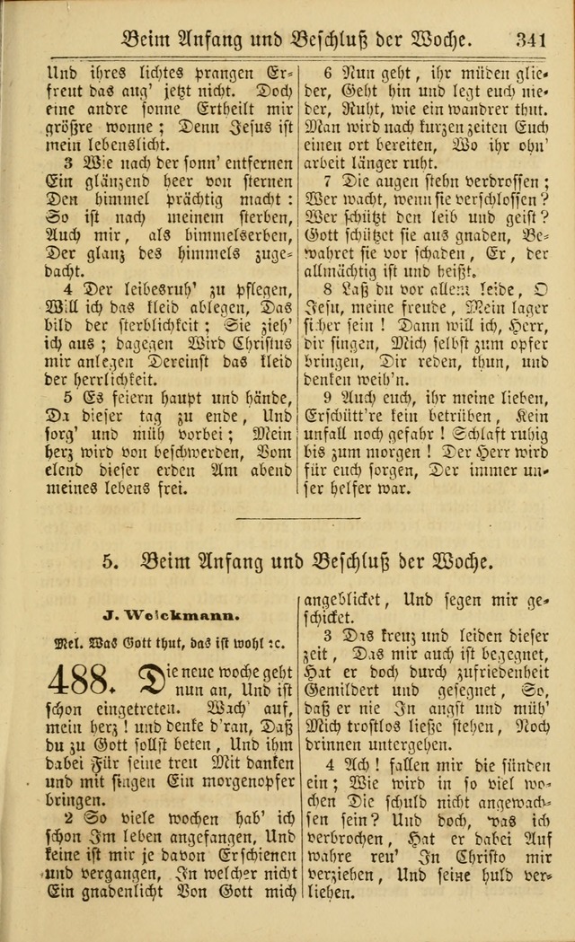 Neuestes Gemeinschaftliches Gesangbuch: zum gotttesdienstlichen Gebrauch der Lutherischen und Reformierten Gemeinden in Nord-Amerika: eine sammlung von 652 liedern mit dem dazu gehörigen anhang... page 343
