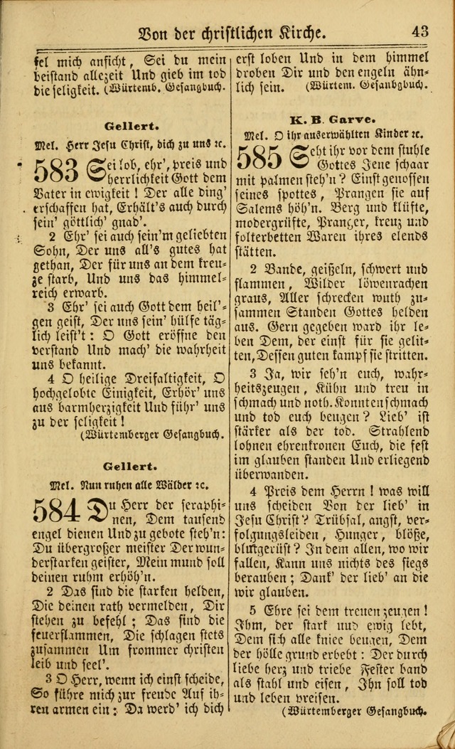 Neuestes Gemeinschaftliches Gesangbuch: zum gotttesdienstlichen Gebrauch der Lutherischen und Reformierten Gemeinden in Nord-Amerika: eine sammlung von 652 liedern mit dem dazu gehörigen anhang... page 389