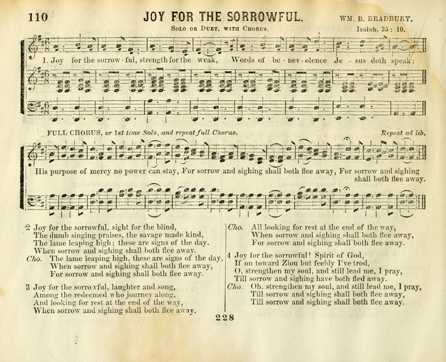 The New Golden Shower: containing the Gems of the "Golden Shower," with about one-half additional (new) pieces, designed for sunday schools, social, missionary and temperance meetings page 110