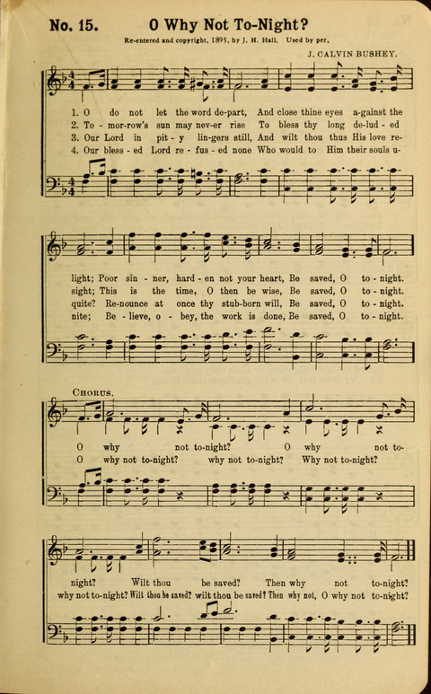 The New Gospel Song Book: A Rare Collection of Songs designed for Christian Work and Worship page 15