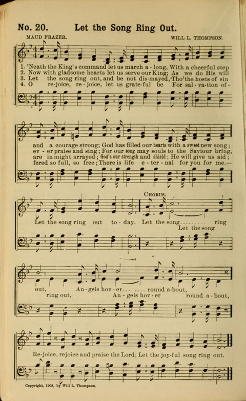 The New Gospel Song Book: A Rare Collection of Songs designed for Christian Work and Worship page 20