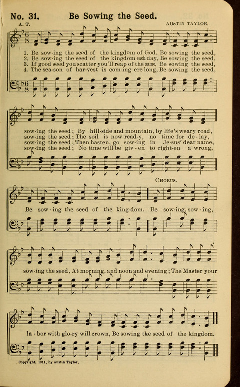 The New Gospel Song Book: A Rare Collection of Songs designed for Christian Work and Worship page 31