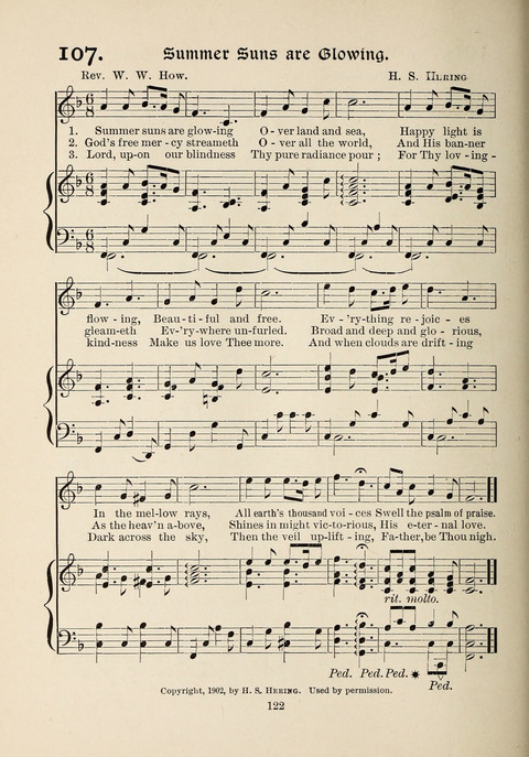 The New Hosanna: A book of Songs and Hymns for The Sunday-school and The Home page 122
