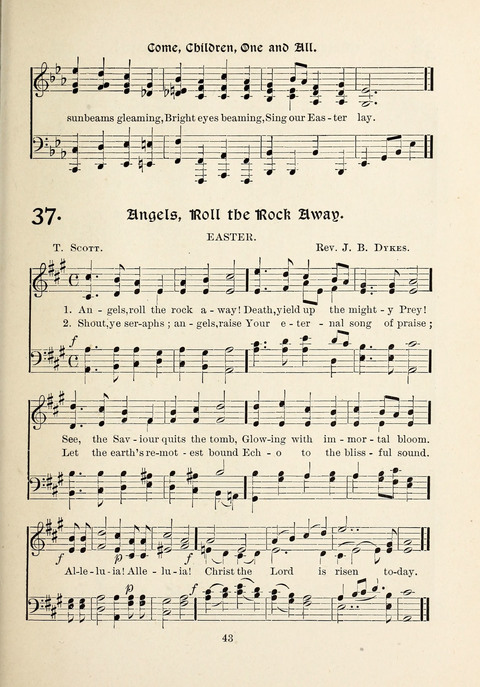 The New Hosanna: A book of Songs and Hymns for The Sunday-school and The Home page 43