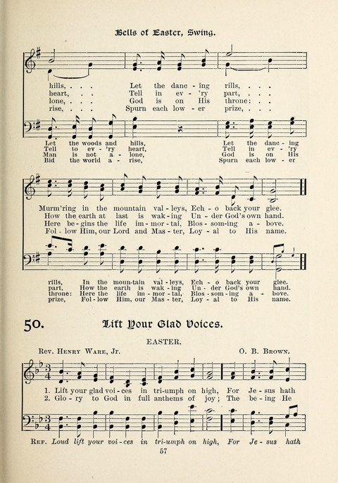 The New Hosanna: A book of Songs and Hymns for The Sunday-school and The Home page 57