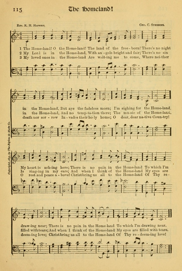 Northfield Hymnal: for use in evangelistic and church services, conventions, sunday schools, and all prayer and social meetings of the church and home page 115
