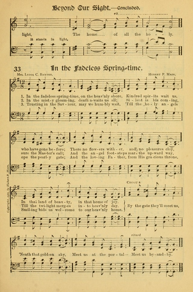 Northfield Hymnal: for use in evangelistic and church services, conventions, sunday schools, and all prayer and social meetings of the church and home page 33