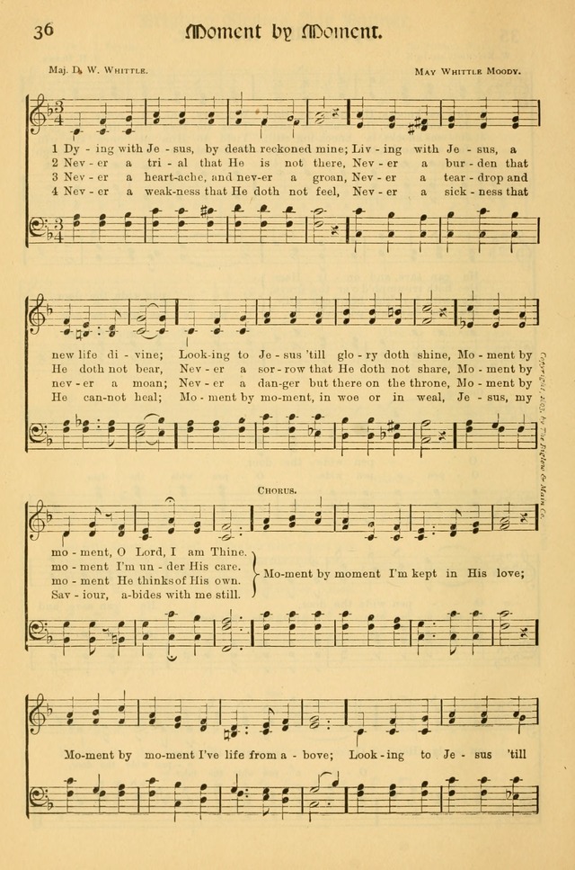Northfield Hymnal: for use in evangelistic and church services, conventions, sunday schools, and all prayer and social meetings of the church and home page 36