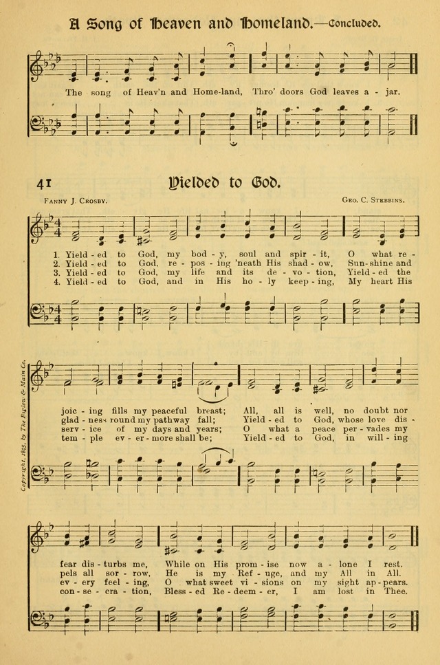 Northfield Hymnal: for use in evangelistic and church services, conventions, sunday schools, and all prayer and social meetings of the church and home page 41