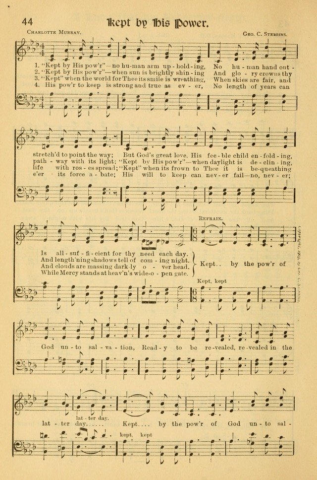 Northfield Hymnal: for use in evangelistic and church services, conventions, sunday schools, and all prayer and social meetings of the church and home page 44