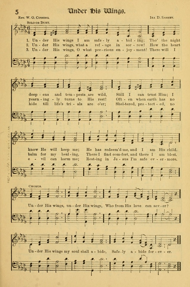 Northfield Hymnal: for use in evangelistic and church services, conventions, sunday schools, and all prayer and social meetings of the church and home page 5