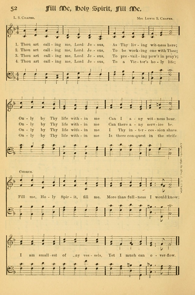 Northfield Hymnal: for use in evangelistic and church services, conventions, sunday schools, and all prayer and social meetings of the church and home page 52