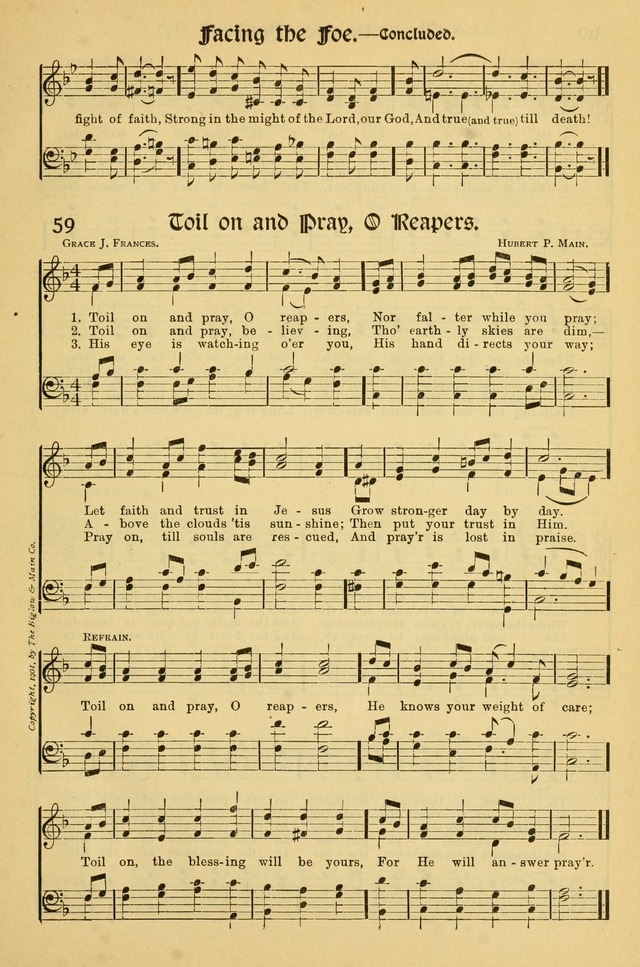 Northfield Hymnal: for use in evangelistic and church services, conventions, sunday schools, and all prayer and social meetings of the church and home page 59