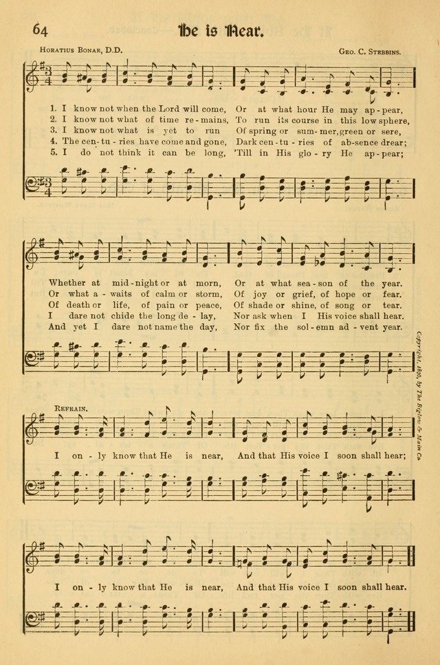 Northfield Hymnal: for use in evangelistic and church services, conventions, sunday schools, and all prayer and social meetings of the church and home page 64