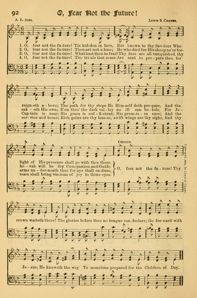 Northfield Hymnal: for use in evangelistic and church services, conventions, sunday schools, and all prayer and social meetings of the church and home page 92
