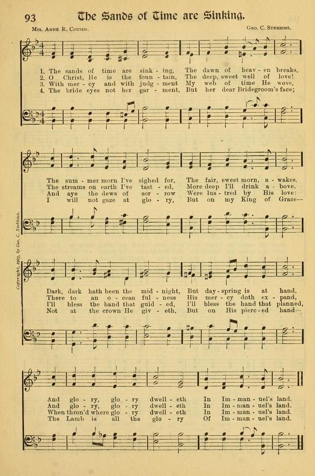 Northfield Hymnal: for use in evangelistic and church services, conventions, sunday schools, and all prayer and social meetings of the church and home page 93