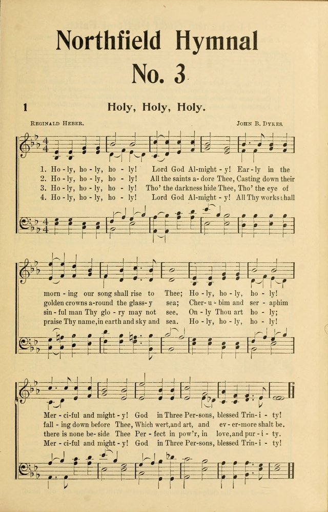 Northfield Hymnal No. 3 page 2