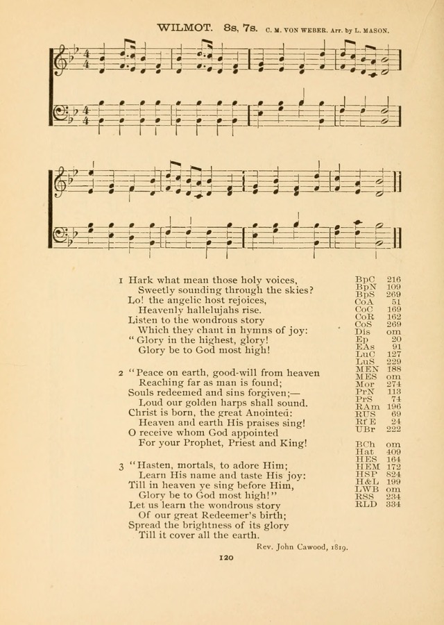 The National Hymn Book of the American Churches: comprising the hymns which are common to the hymnaries of the Baptists, Congregationalists, Episcopalians, Lutherans, Methodists, Presbyterians... page 120