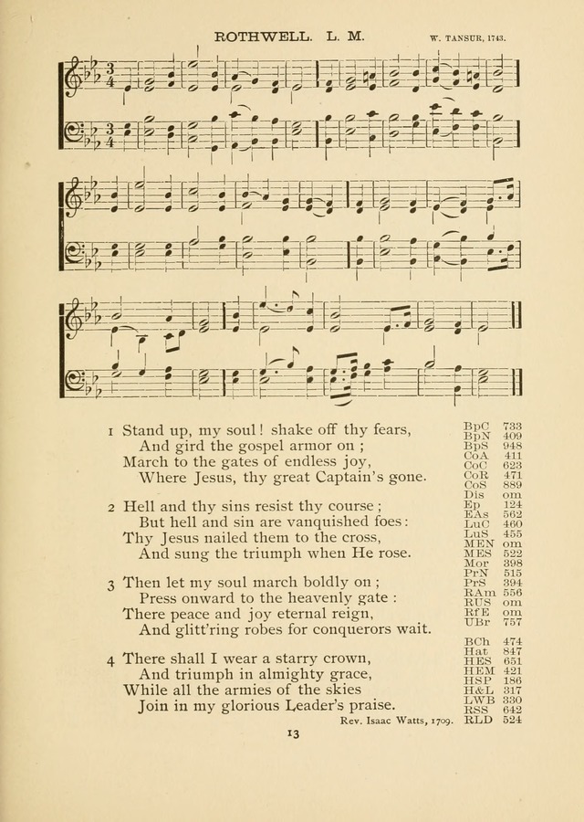 The National Hymn Book of the American Churches: comprising the hymns which are common to the hymnaries of the Baptists, Congregationalists, Episcopalians, Lutherans, Methodists, Presbyterians... page 13