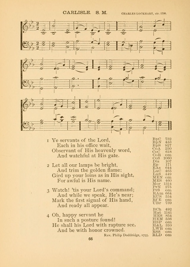 The National Hymn Book of the American Churches: comprising the hymns which are common to the hymnaries of the Baptists, Congregationalists, Episcopalians, Lutherans, Methodists, Presbyterians... page 66