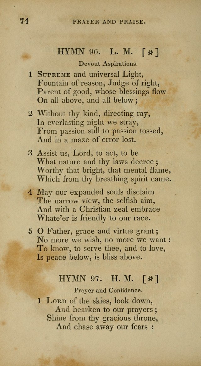 The New Hymn Book, Designed for Universalist Societies: compiled from approved authors, with variations and additions. Second Ed. page 85