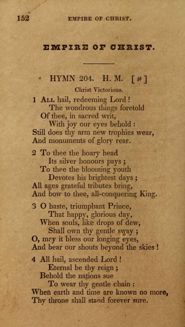 The New Hymn Book, Designed for Universalist Societies: compiled from approved authors, with variations and additions (9th ed.) page 152