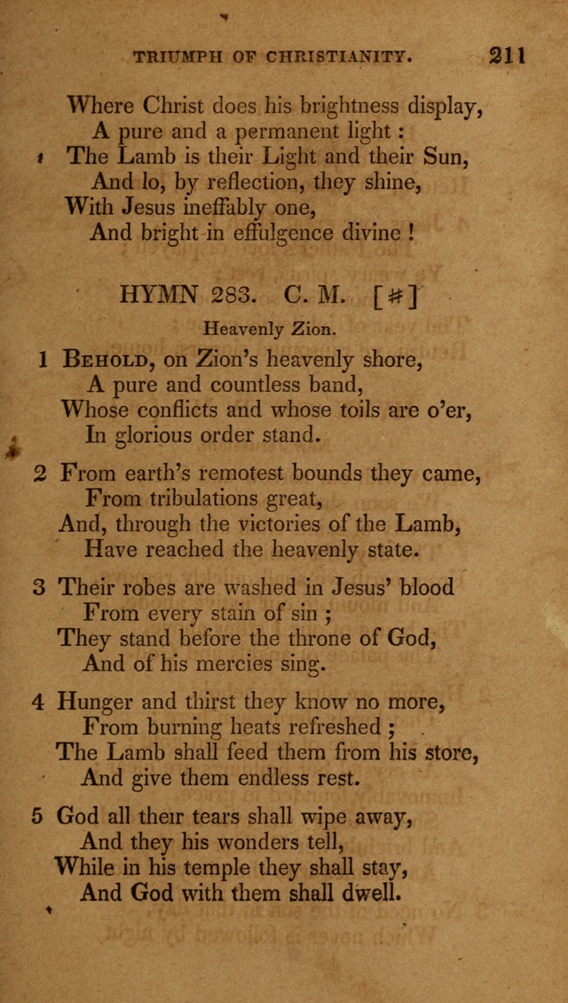 The New Hymn Book, Designed for Universalist Societies: compiled from approved authors, with variations and additions (9th ed.) page 211