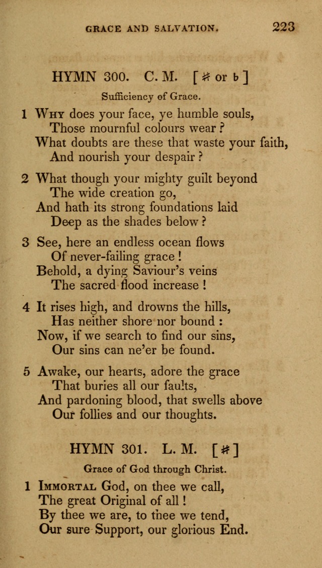 The New Hymn Book, Designed for Universalist Societies: compiled from approved authors, with variations and additions (9th ed.) page 223