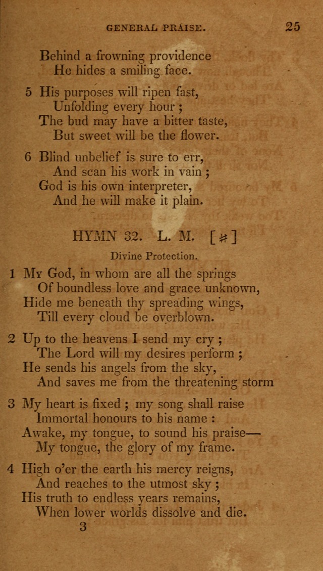 The New Hymn Book, Designed for Universalist Societies: compiled from approved authors, with variations and additions (9th ed.) page 25
