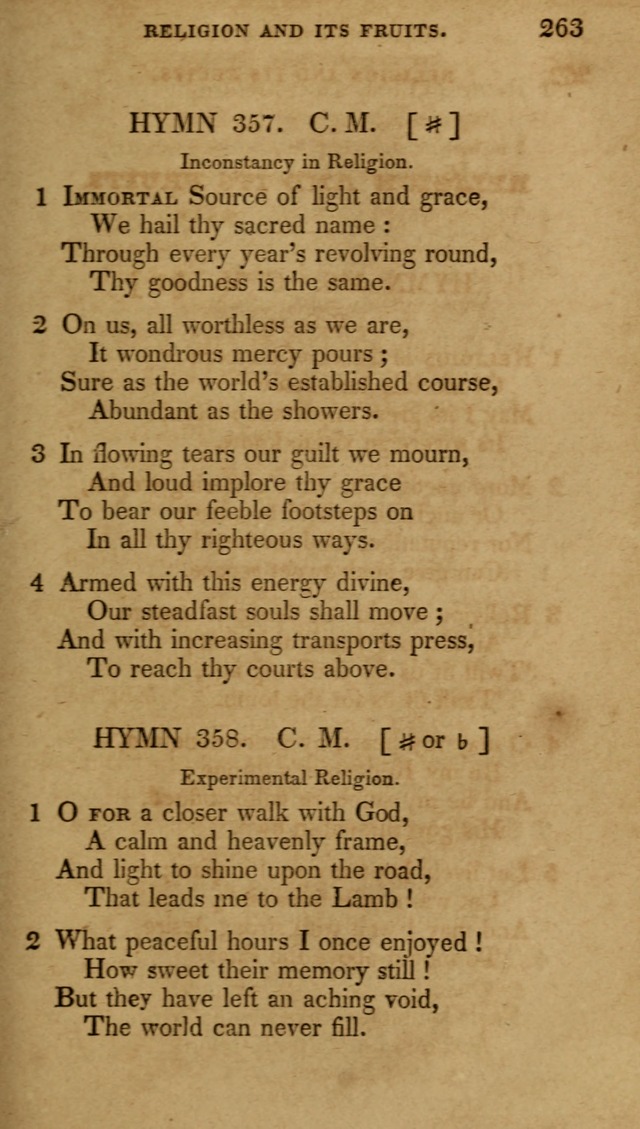 The New Hymn Book, Designed for Universalist Societies: compiled from approved authors, with variations and additions (9th ed.) page 263