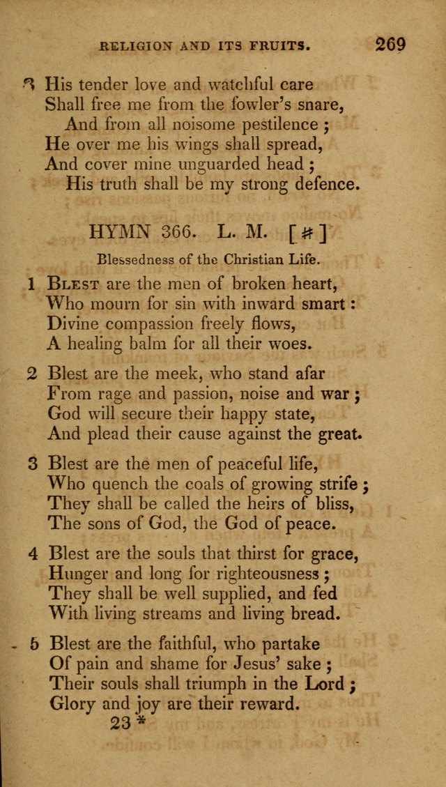 The New Hymn Book, Designed for Universalist Societies: compiled from approved authors, with variations and additions (9th ed.) page 269