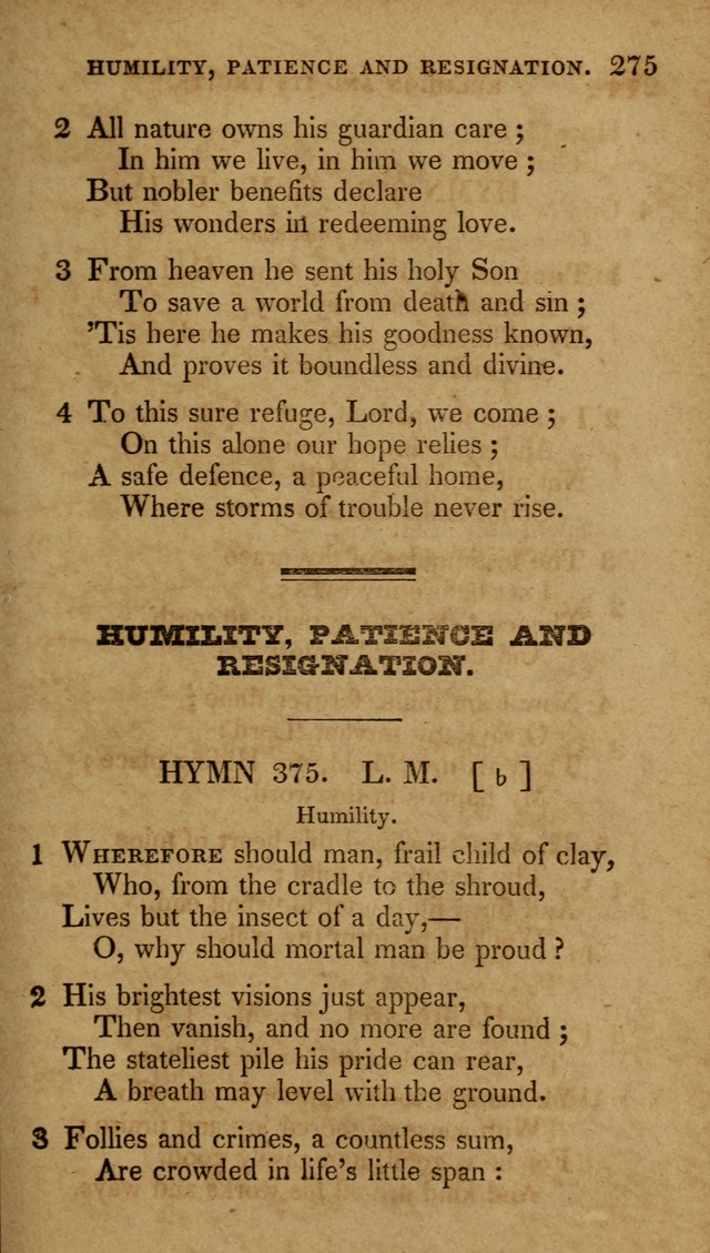 The New Hymn Book, Designed for Universalist Societies: compiled from approved authors, with variations and additions (9th ed.) page 275